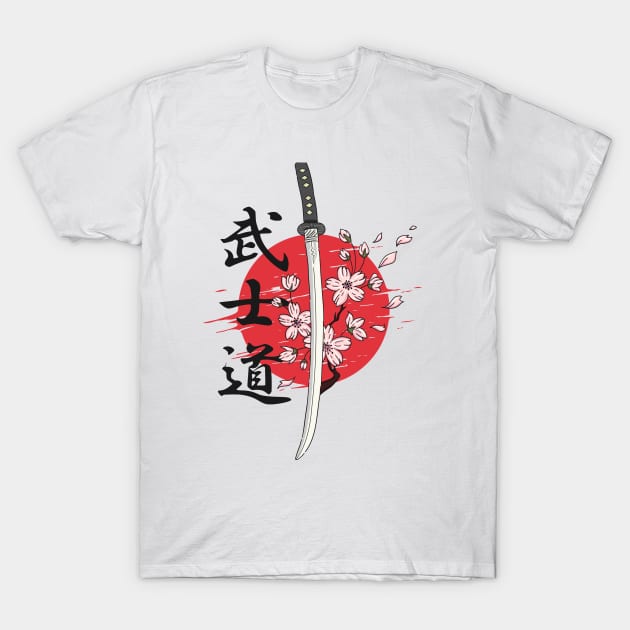 Katana Sakura T-Shirt by Spes.id